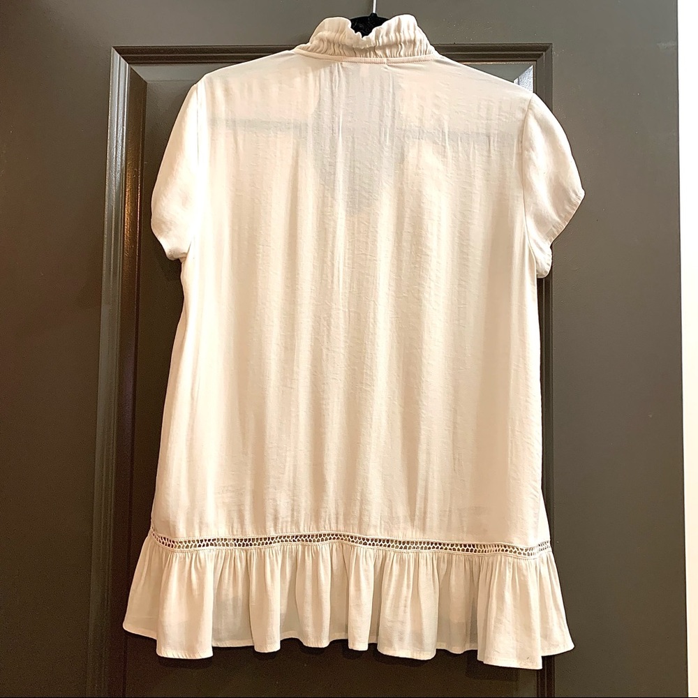 RO & DE cream ruffled blouse - Picture 4 of 7